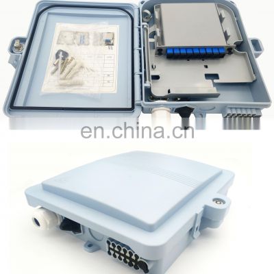 8 Core Fiber Terminal Box with SC Connector Gray 1*8 Fiber Distribution Box