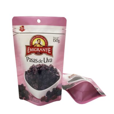 Digital Printing Reclosable Plastic Storage Zipper Clear Stand up Tea Nuts Pouch Beverage bag