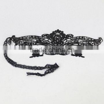 Handmade Vintage Women Dance Party Sexy Hollow Flower Lace Mask photo-3