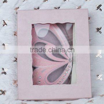 Attractive Colourful DIY Scroll Inner With Window Box Butterfly Wedding Invitation Cards