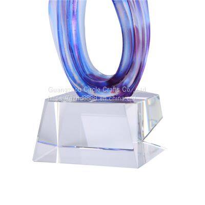 Factory Selling High Quality Anniversary Awards Star Liuli Glazed Trophy for Annual Awards photo-2
