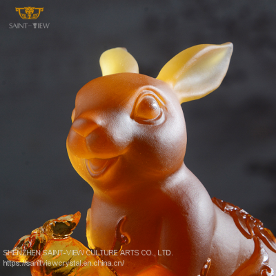 Crystal New Years Souvenir Hallway Decor High Quality Craft Rabbit Manufacturer photo-5