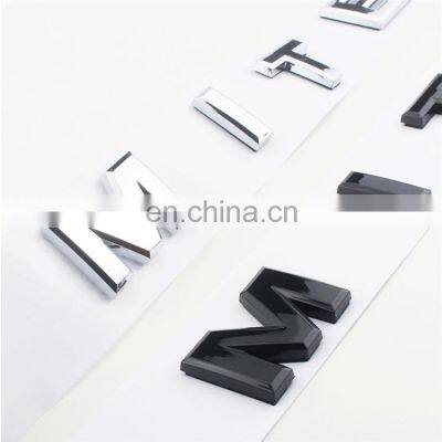 Customized Glossy Black Chrome 3D Logo Rear Auto Sticker