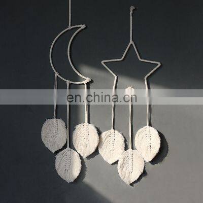 Artilady Macrame Wall Hanging Woven Nursery Decor Nordic Kids Room Decor Dream Catcher Home Decor Wall