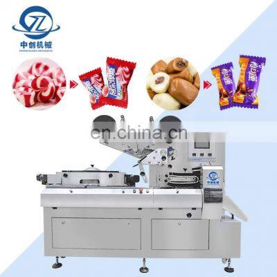 Horizontal High Speed Chocolate Peanuts Ball Marshmallow Sachet Packaging Machines Emballage Candy Flow Packing Machine