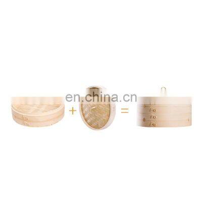100% Natural 10 Inch Bamboo Steamer 2 Tier + 1 Lid photo-5