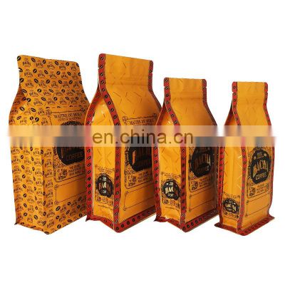 Stand up coffee bean packaging ziplock bags logo customized laminated aluminum foil plastic pouches 1000g BACHA COFFEE package