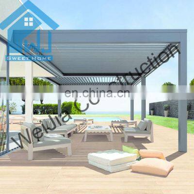 Bioclimatic waterproof louvered folding pergola patio roof/patio roofing aluminum