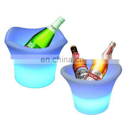 16 colors rechargeable cooler LED ice bucket Champagne Wine Drinks Beer Bucket Portable Party Use Led Rechargeable Cooler