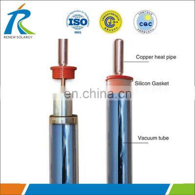 heat pipe solar water heater vacuum tubes with glass vacuum tube copper heatpipe and aluminum fin