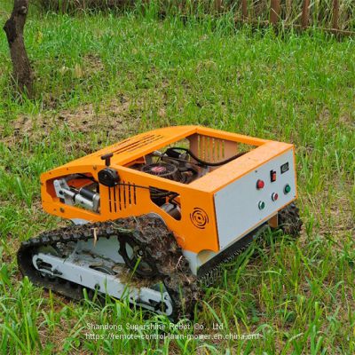 tracked remote control lawn mower, China grass cutter price, radio control mower for sale