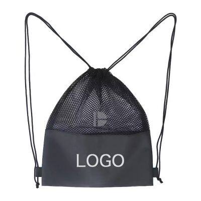 Backpack Drawstring mesh bag Washable Storage bag with shoulder strap