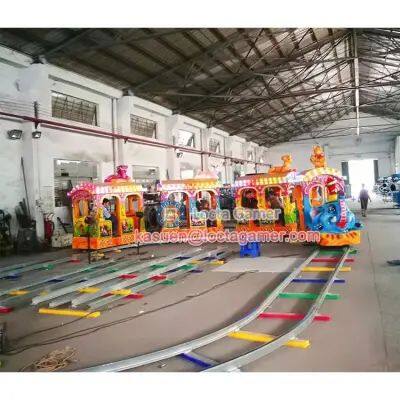 Guangdong Zhongshan Tai Le Play Children Indoor and Outdoor Sightseeing Tourism Square Track Small Train Elephant Train Custom Track Electric photo-3