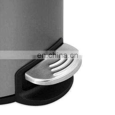 Household Products Rubbish Bin Steel Foot Pedal Dustbin Indoor Trash Can Kitchen Garbage Bin With Lid photo-5