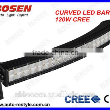 2014 the Perfectest design curved120W LED light bar 40pcs*3w 2 rows