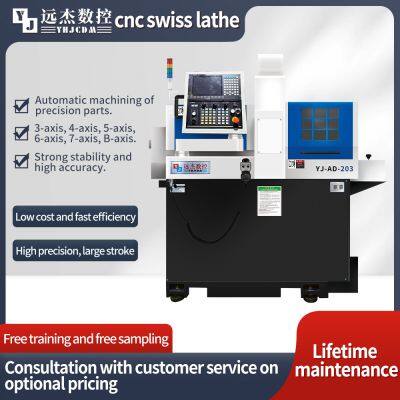 385 high precision dental 2 spindle 5 axis swiss type cnc automatic lathe with ceChinese manufacturer YUANJIE CNC
