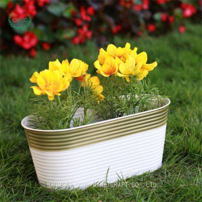 Metal Galvanised Christmas Planter Flower Pot Plant Pot photo-2