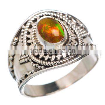 RARE ETHIOPIAN OPAL 925 STERLING SILVER RING ,925 STERLING SILVER JEWELRY WHOLE SALE,JEWELRY EXPORTER