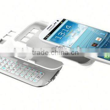 For samsung galaxy S3 i9300 ultra-thin sliding bluetooth keyboard case with stand