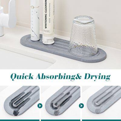 Wholesale Wave Engraving Absorbent Diatomite Stone Coasters Set photo-5