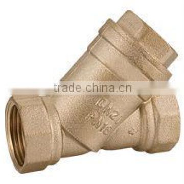 brass water Y type check valve