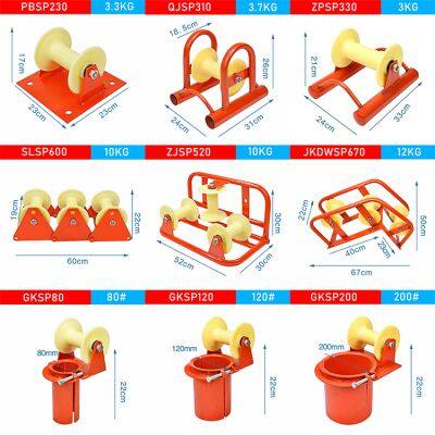 Changyun Tech Industrial Cable-Laying Pulleys , Seamless Welding, Heavy-Duty Steel & Nylon Wheels for Power Line & Telecom Projects