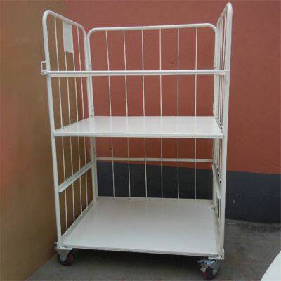 Steel Platform Trolley for Metal Logistics and Warehouse Tool Organization