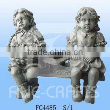 Polyresin girls garden figurine