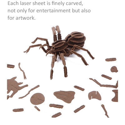 Custom 3D Spider Cardboard Puzzle Toys- DIY Animal Self-Assembling Model Paper Craft Kit photo-2