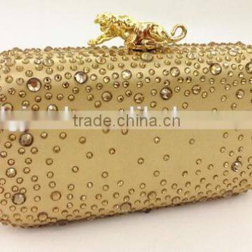 Luxury China Wholesale clutch style crystal material hotfix crystal clutch bag