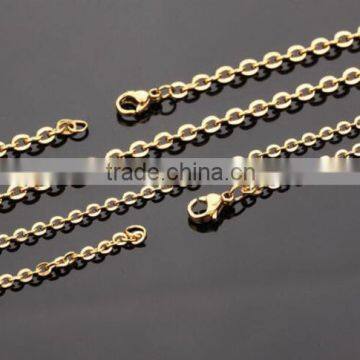 Gold Silver Stainless Steel Cable Chain Necklace Soldered Oval Link