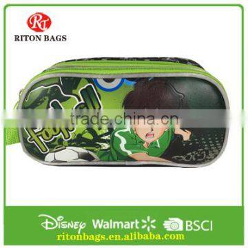 Fashion unique design 2- layer zippered pencil case
