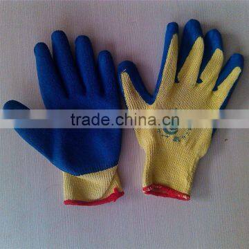 latex coated cotton glove/rubber gloves