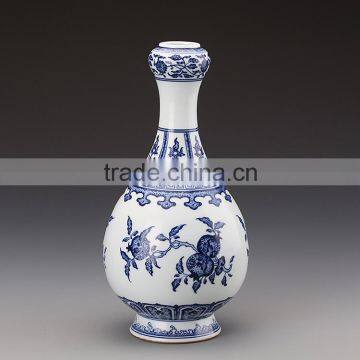 Chinese hand painted ceramic antique flower vase