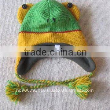 Animal Hat(Green/Yellow Frog)