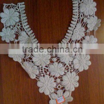 nice soft embroidery lace collar for back motif