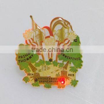 Hottest Blinking Light up LED Badge With Safety Pins for Party