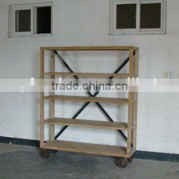 archaize living room furniture Simple bookshelf containing pulley