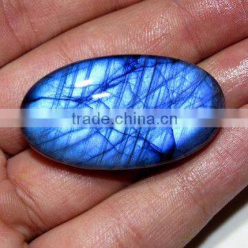 SUPERB QUALITY Natural Blue Flash Fire Labradorite Cabochon Oval Shape 25X45MM. Approx Good Quality On Whole Sale Price