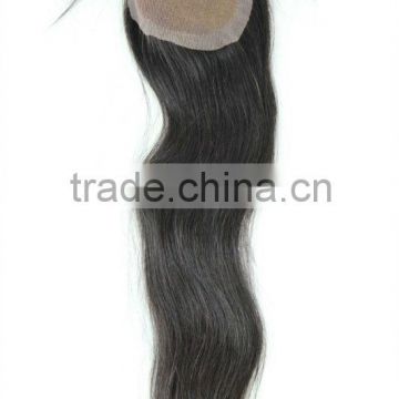 stock Brazilian virgin wavy cheap human hair silk base lace top closure piece