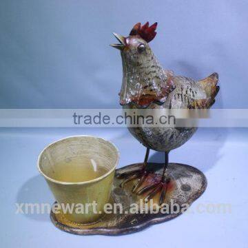 metal garden decoration antique rusty rooster