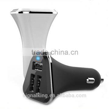 Factory Wholesale Car Charger 3 USB Car Charger Mobile Phone Battery Charger photo-3