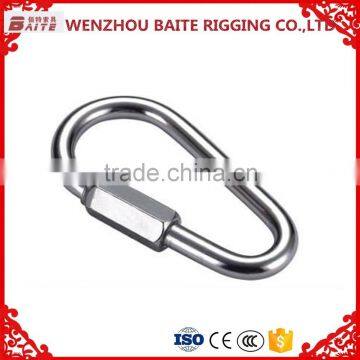 High quality Stainless steel Aisi 316 /304 Pear Shaped Quick Link Made in China Carabiner Rigging Manufacturer