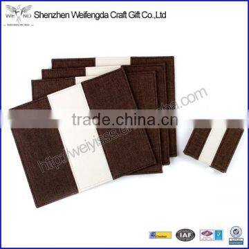 Hot Selling Fancy Canvas Table Mat And Coaster Set