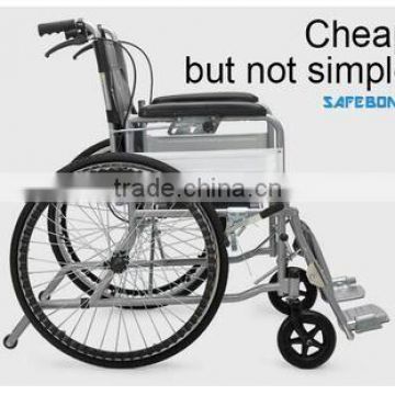 High Quality Sturdy Wheelchair/Soft Manual Wheelchair /Steel Folding Chromed Manual Wheelchair