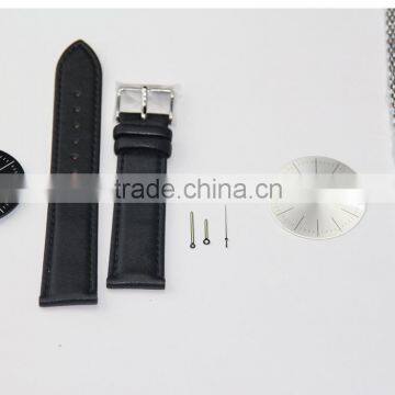 Germany Design 316L Stainless Steel Case Genuine Leather Strap Curved Sapphire Glass Minimalist Watch photo-6