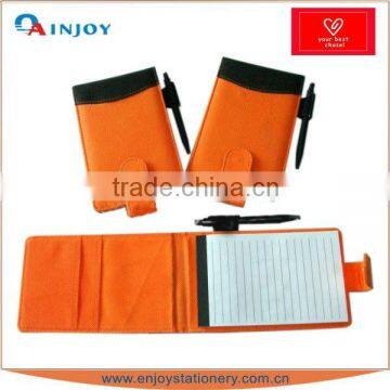 PU leather business card holder with notepad