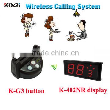 fast food restaurant table call system with mutil-key button and led display screen