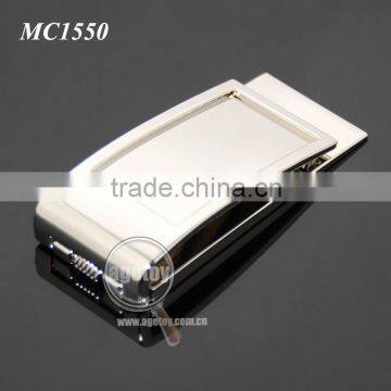 Promotional Metal Folding Square Shaped Blank Metal Spring Zinc Alloy Casting Money Clip photo-5