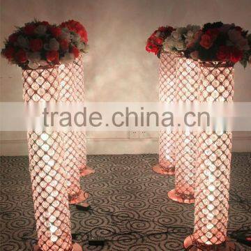 Changable LED light crystal wedding pillar walkway stand wedding column for wedding party decoration(MWS-002)                        
                                                Quality Choice